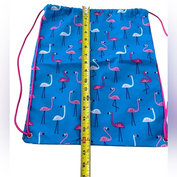 NWOT Flamingo Drawstring Sports Bag - Picture 6 of 7